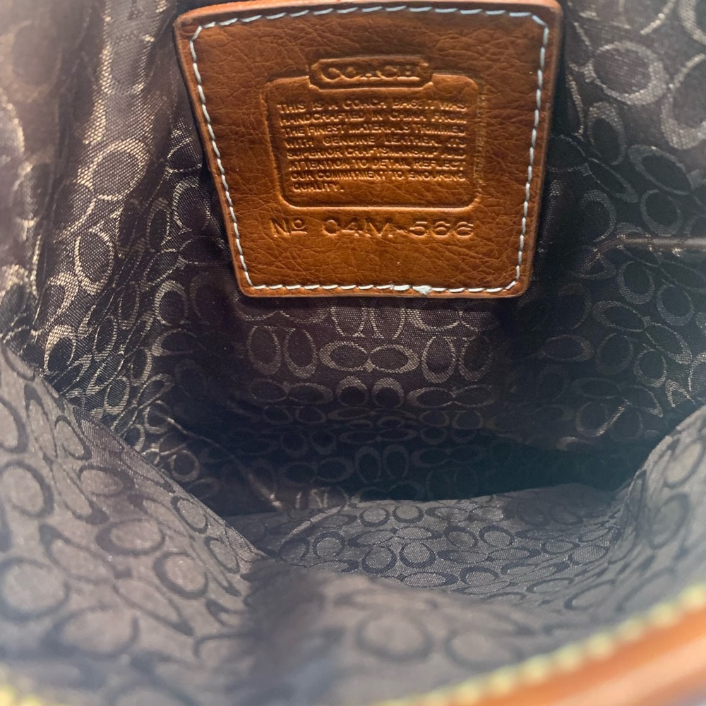 Coach Brown Logo Swingback Crossbody Bag Jacquard Leather - Picture 4 of 10